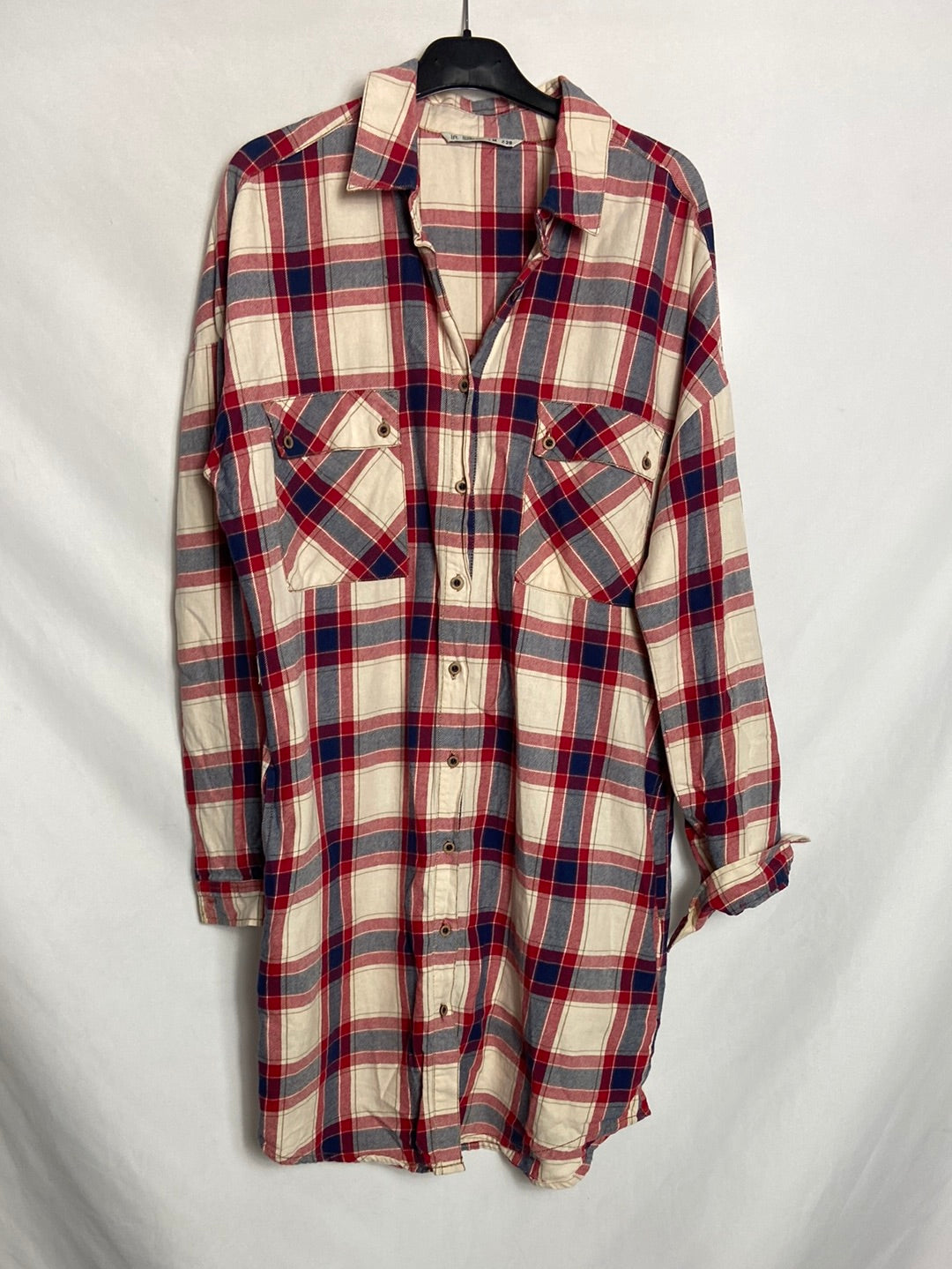 LEFTIES. Checkered shirt dress. TM