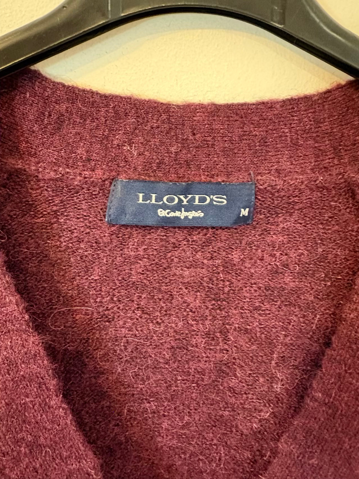 LLOYD´S. Cárdigan berenjena lana y alpaca