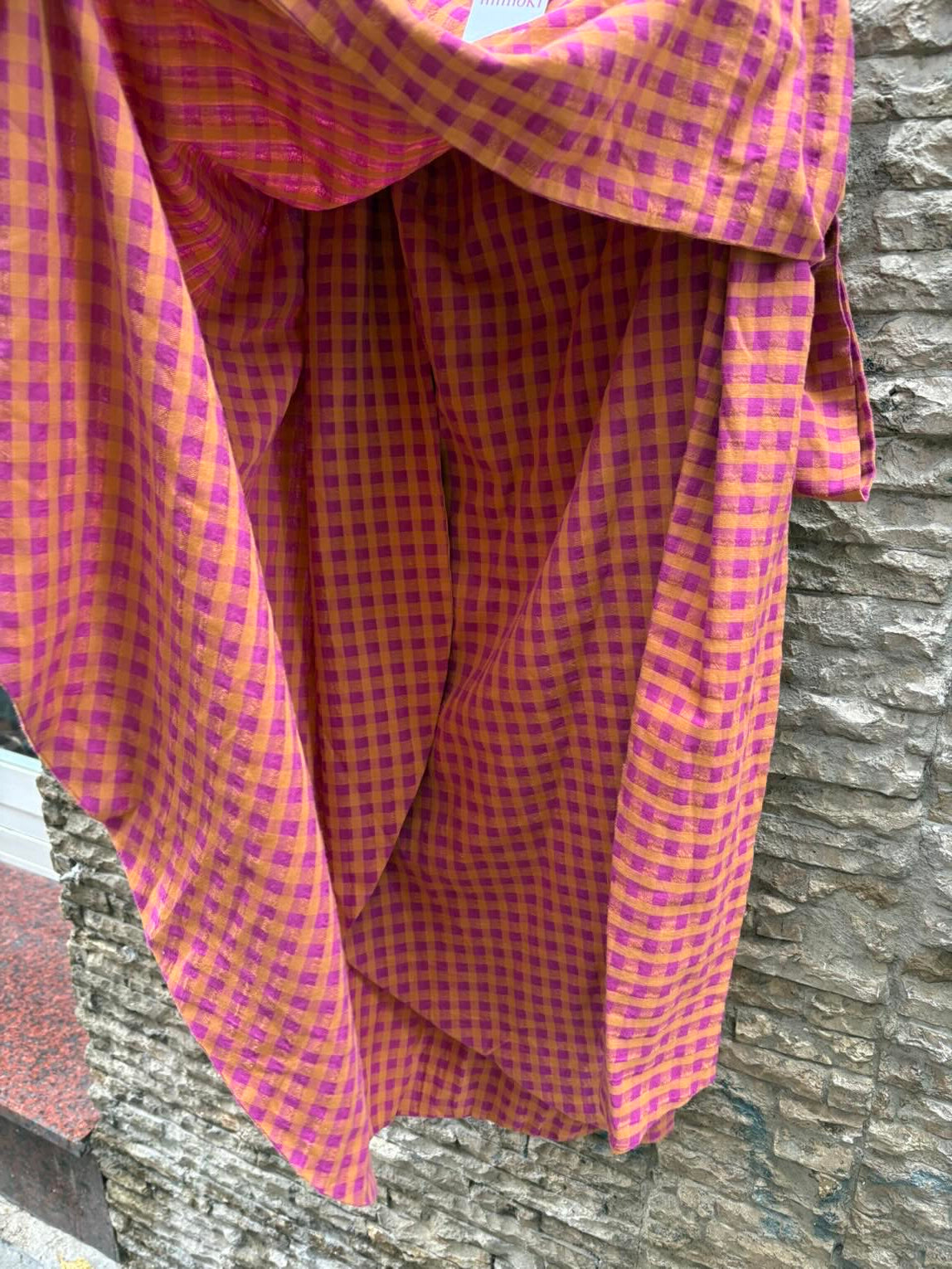 MIMOKI. Falda midi pareo vichy