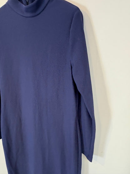 BIMANI. Vestido midi textura azul