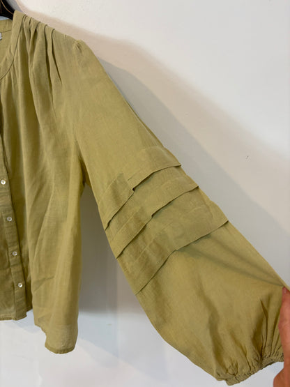 RENATTA&GO. Blusa verde tablas