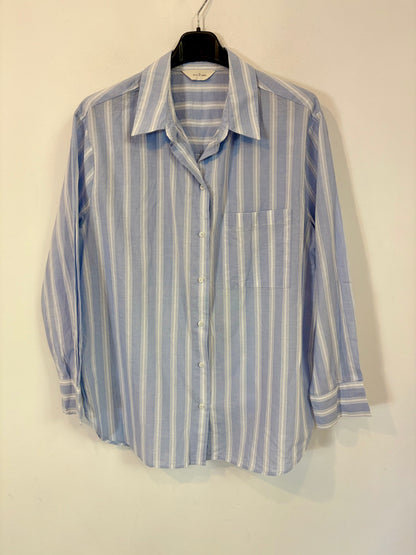 ESE O ESE. Camisa azul algodón rayas
