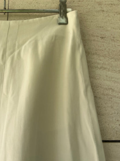 MASSIMO DUTTI. Falda midi beige T.xs