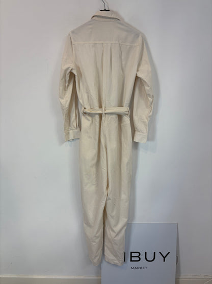 FRAME. Yellow denim jumpsuit. Size XS