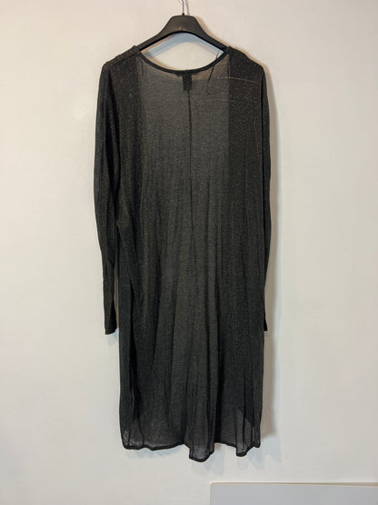 H&M. Chaqueta larga fluida hilos brillo. T XS
