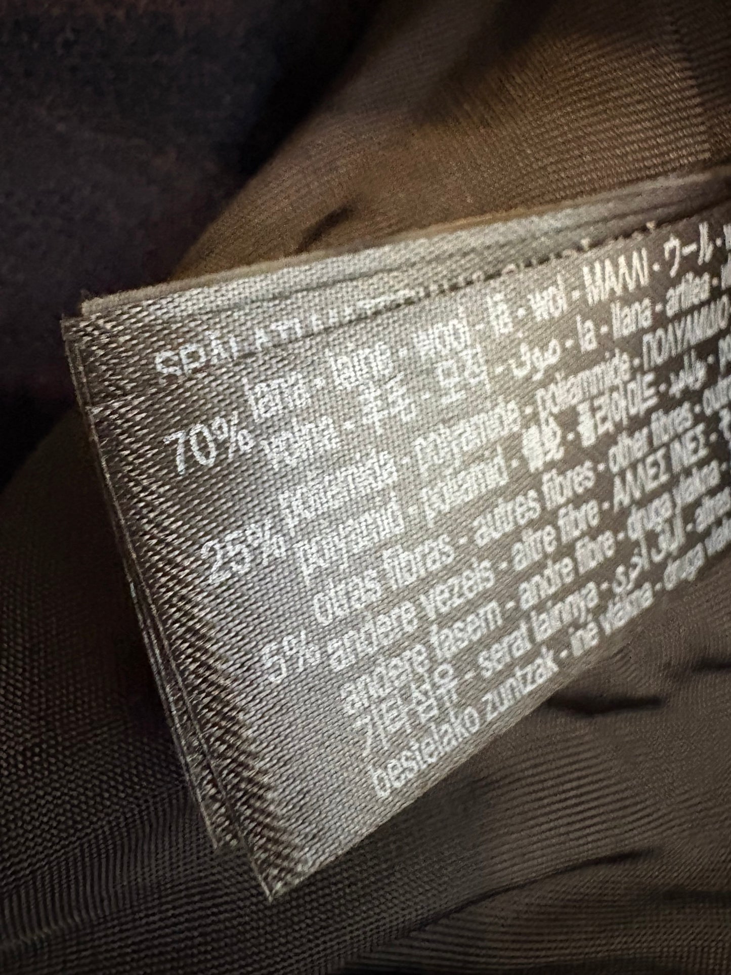 ZARA. Pantalón cuadros efecto falda lana