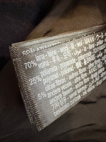 ZARA. Pantalón cuadros efecto falda lana