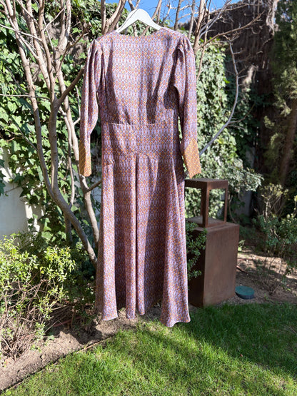 HIMBA. Vestido largo estampado abertura