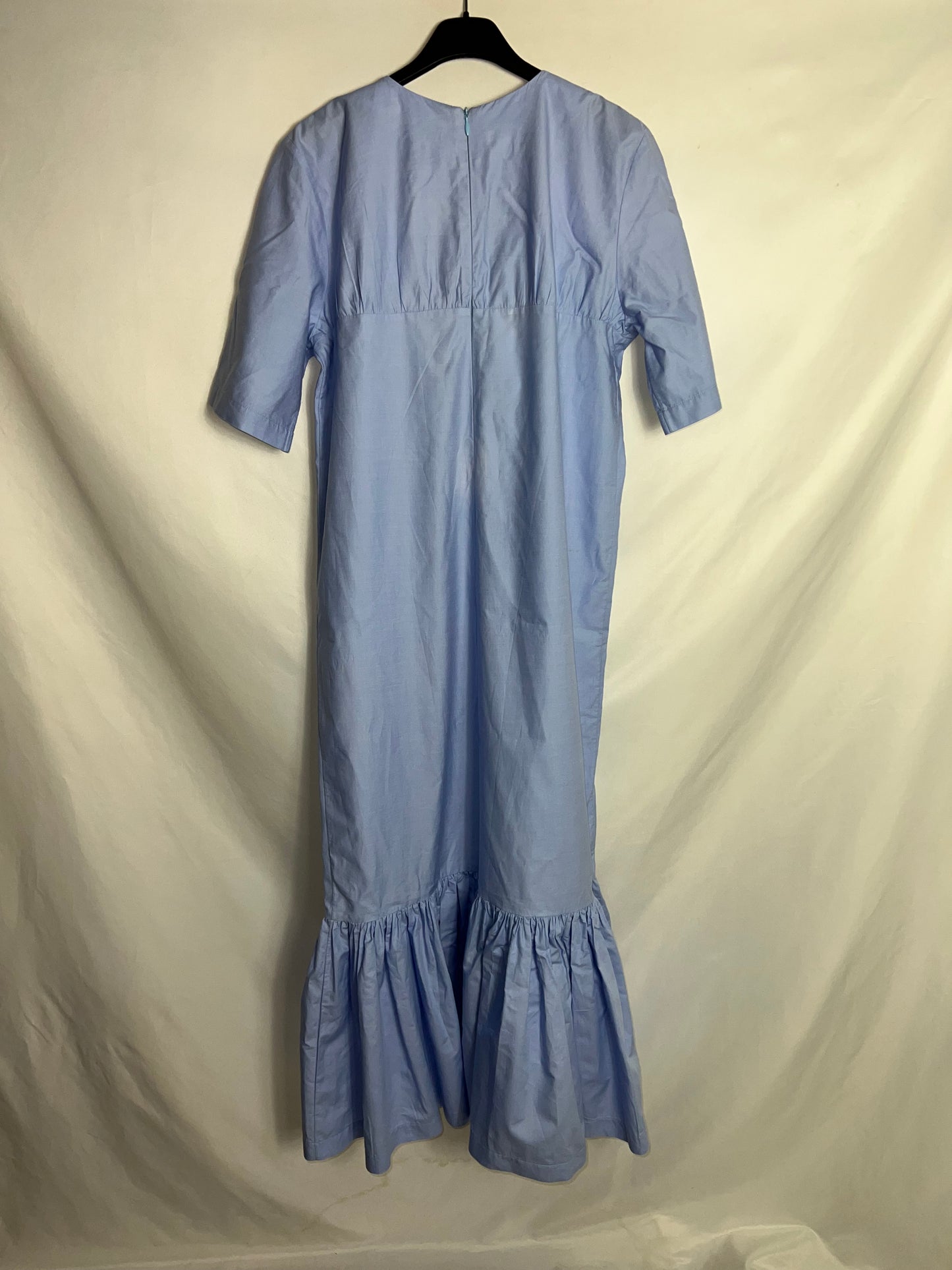 BETOLAZA. Light blue ruffle midi dress. T.S.