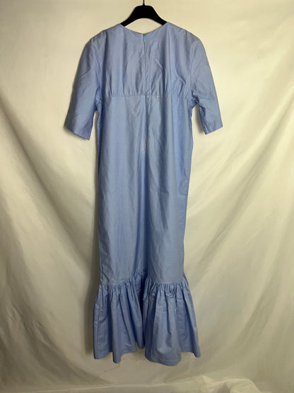 BETOLAZA. Light blue ruffle midi dress. T.S.