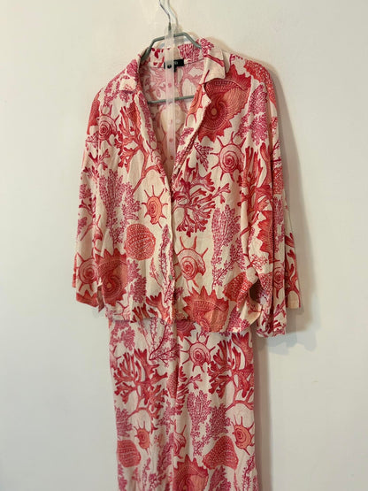 GISELA. Conjunto fluido pijamero estampado
