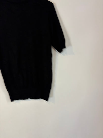 ZARA. Black stretch knit top. TM