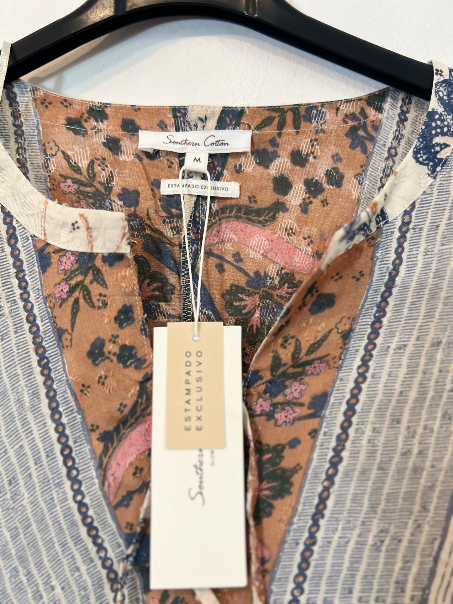SOUTHERN COTTON. Blusa fluida estampada. T M
