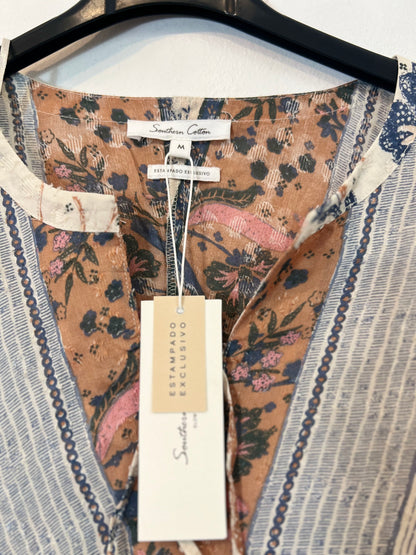 SOUTHERN COTTON. Blusa fluida estampada. T M