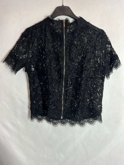 ZARA. Black lace Ts top