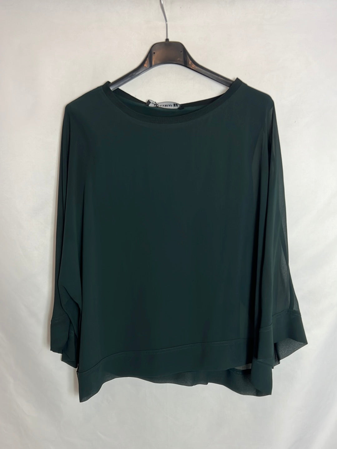 ZARA. Flowy green top. Size XS