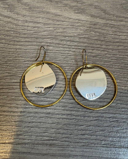 BIMBA Y LOLA. Pendientes circulares logo