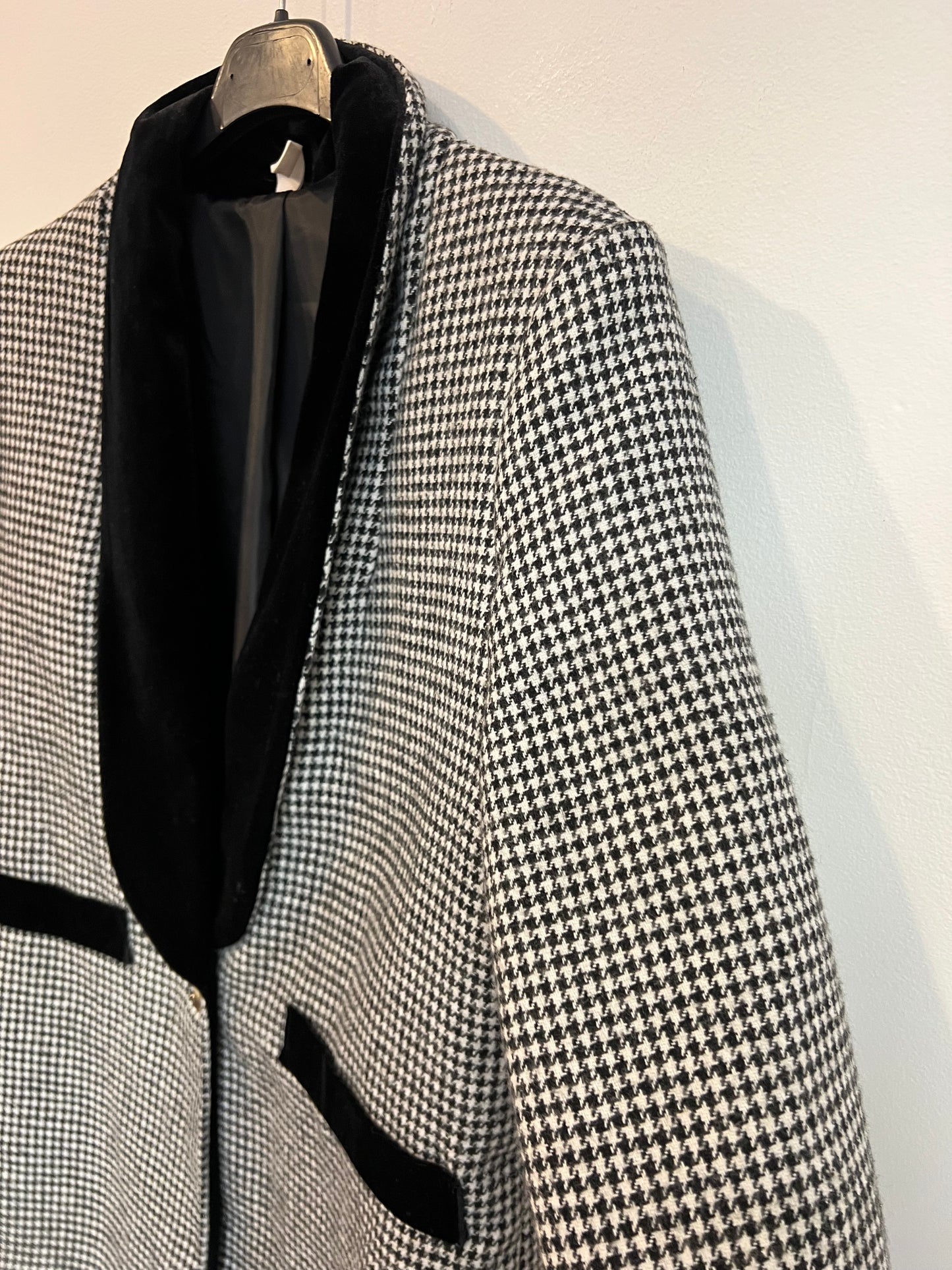 OTRAS. Chaqueta pata de gallo solapa terciopelo. T M