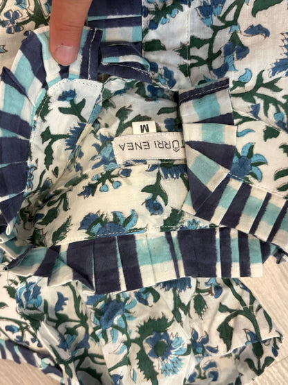 ITURRI ENEA. Conjunto pijamero flores azules y cuadros (varias tallas)