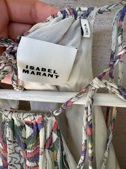 ISABEL MARANT. Vestido corto seda fluido. T S