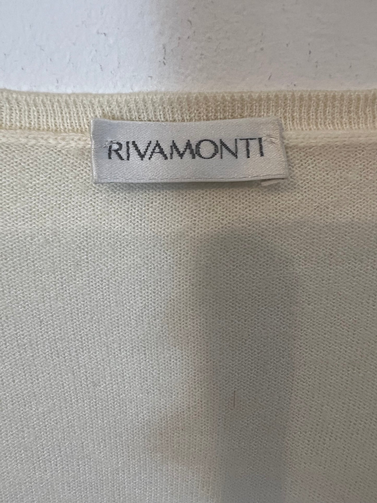 RIVAMONTI. Chaqueta con lana fluida color crudo. T M