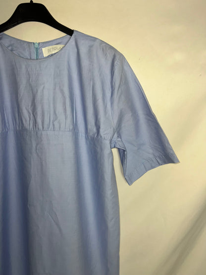 BETOLAZA. Light blue ruffle midi dress. T.S.