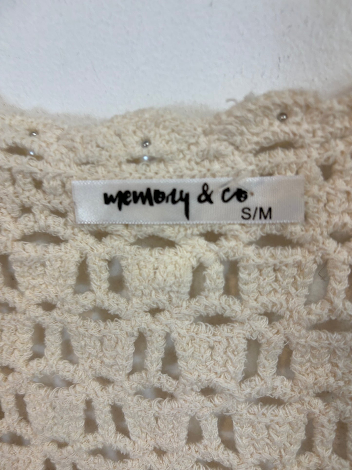 MEMORY & CO. Chaqueta croché perlas