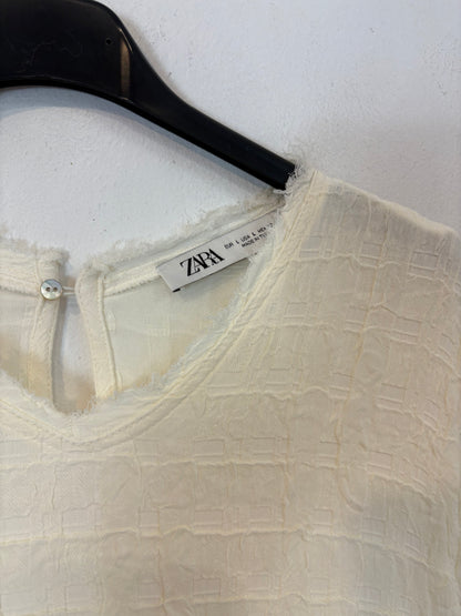 ZARA. Textured pastel dress Tl