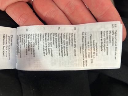 SANDRO. Wide-leg black studded trousers, size 34