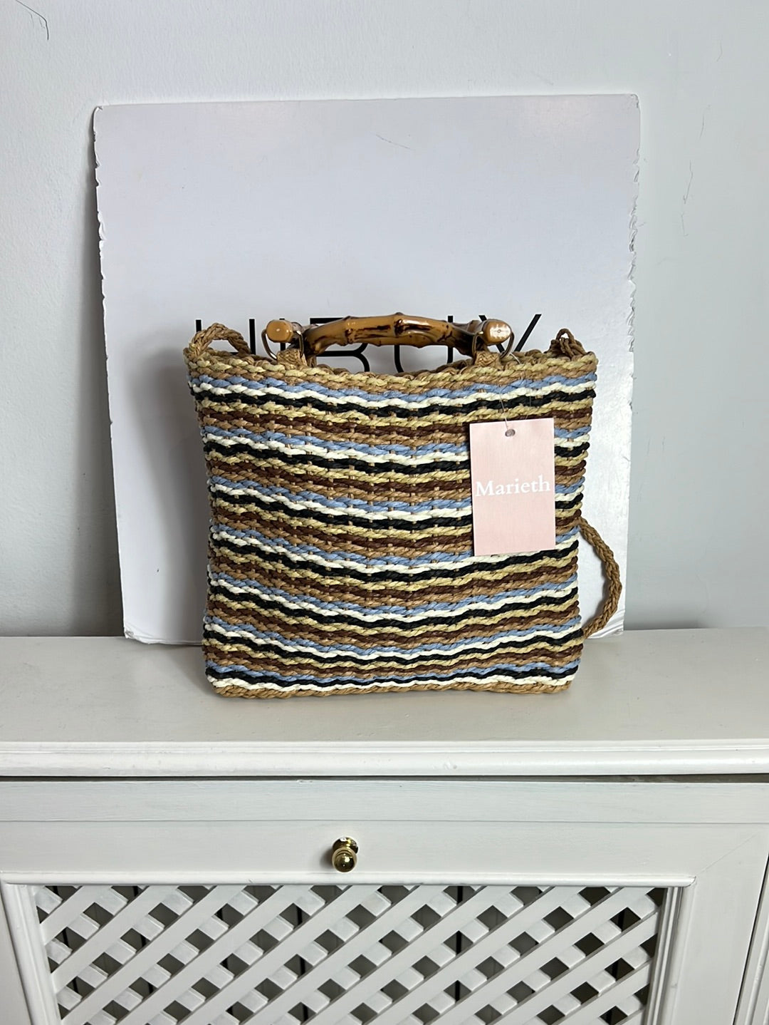 MARIETH. Bolso rafia colores doble asa