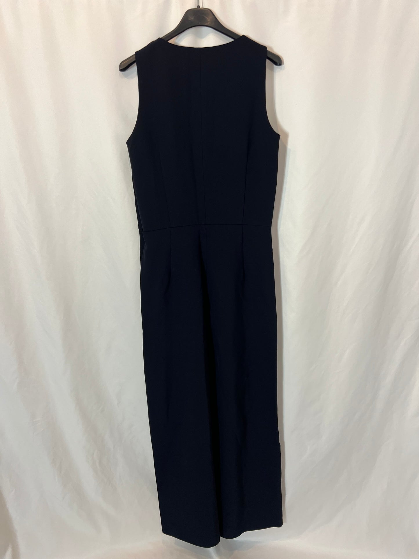 MASSIMO DUTTI. Mono azul culotte botonadura lateral. T 38