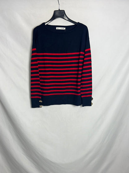 SFERA. Blue striped sweater. XS