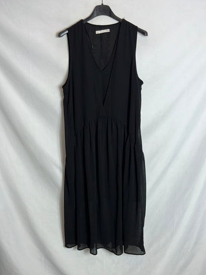LEFTIES. Double-layered black chiffon dress. TS