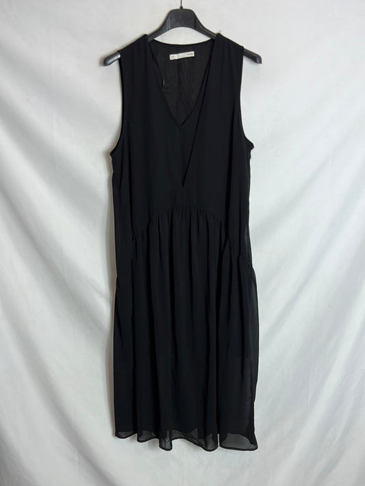 LEFTIES. Double-layered black chiffon dress. TS