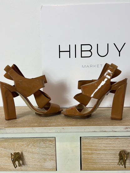 DEL POZO. Sandalias lazada marrón T.40 (Tara)