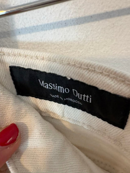 MASSIMO DUTTI. Denim color crudo recto