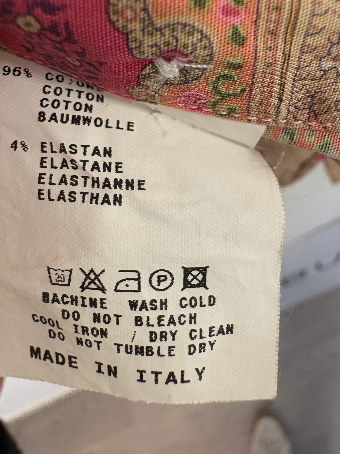 ETRO. Camisa salmón  estampada . T 34