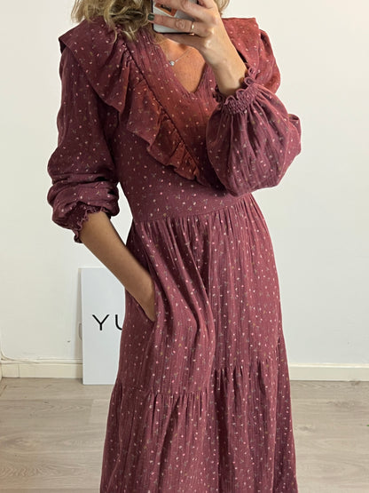 MAGNOLYA. Long floral dress. Size 1 (S)