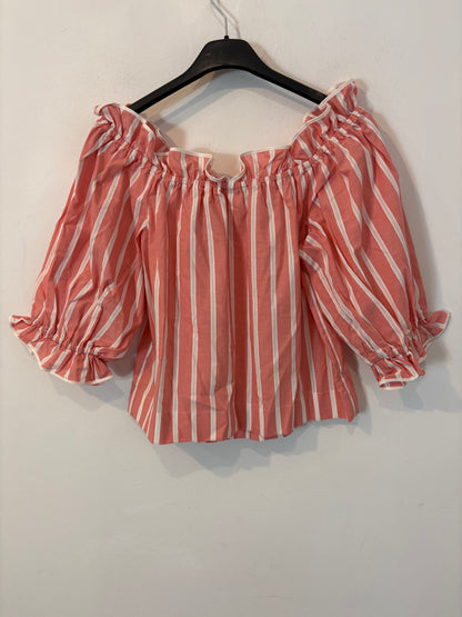 SÉZANE x ANDION. Blusa rosa rayas