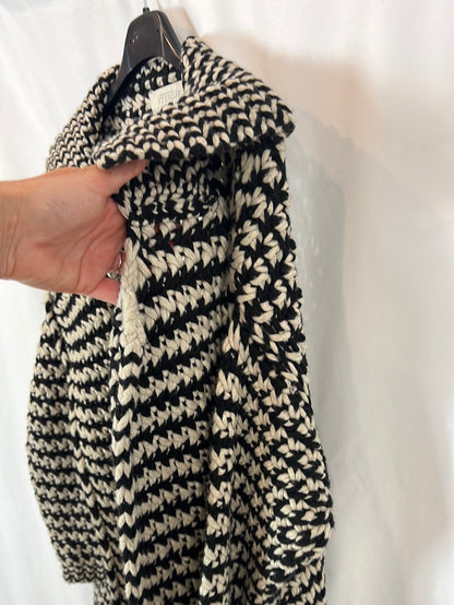 UTERQUE. Cárdigan bicolor T.m