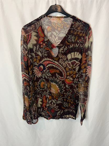 GIMAGUAS. Printed viscose blouse. TS/M