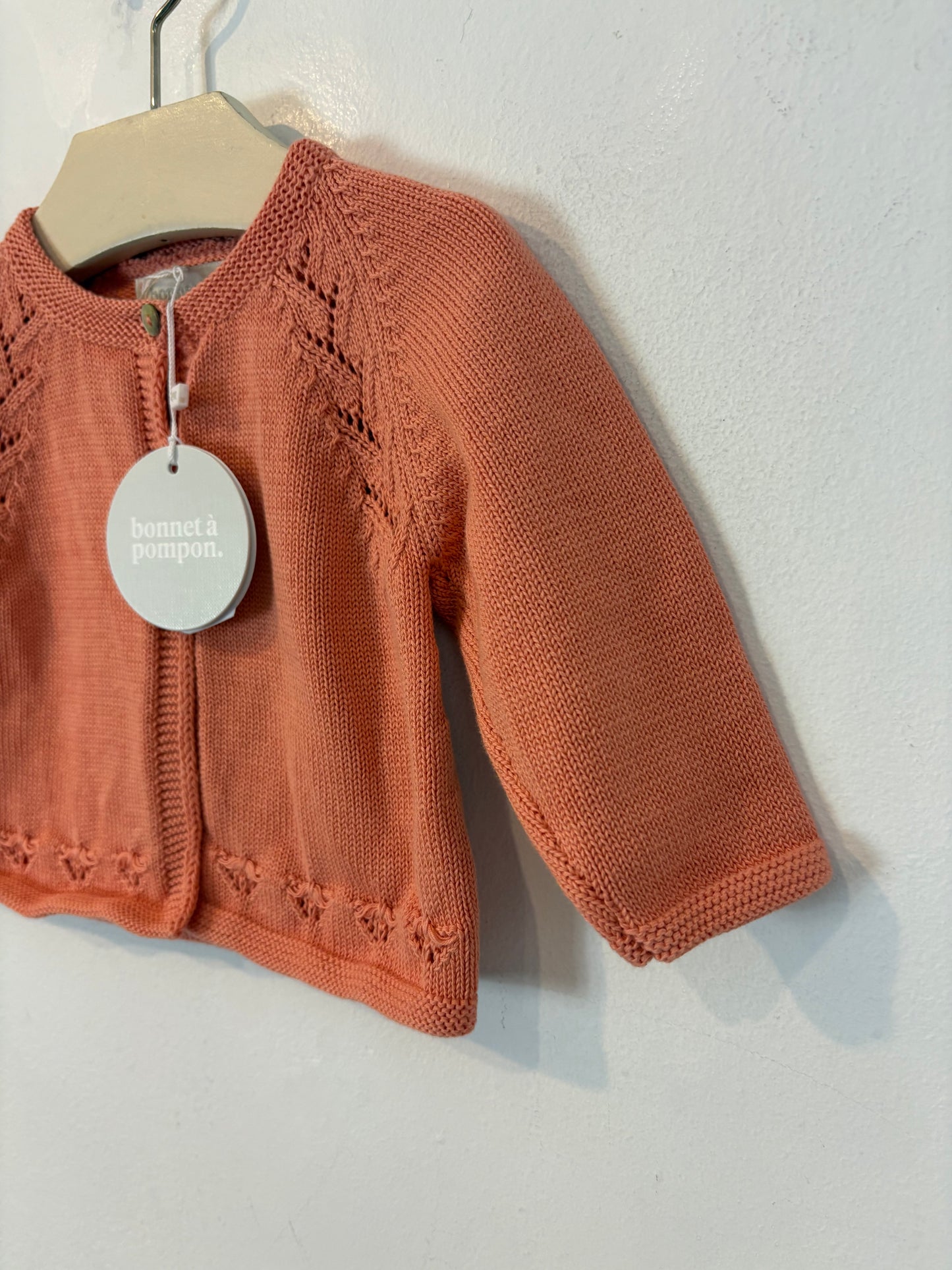 BONNET & POMPON. Rebeca salmón algodón