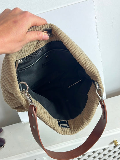 PARFOIS. Bolso pana beige