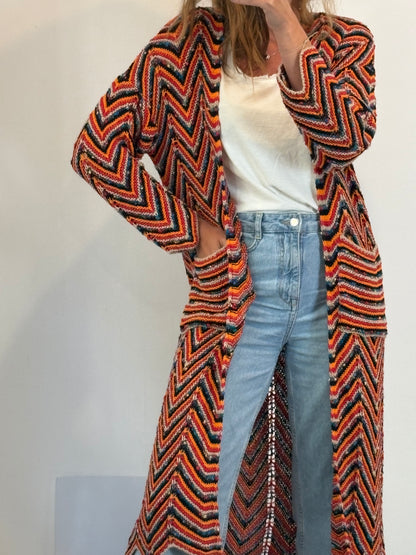 ZARA. Chaqueta punto colores. T M