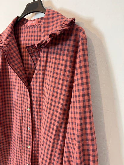 SIMONA. Gingham blouse, size 40