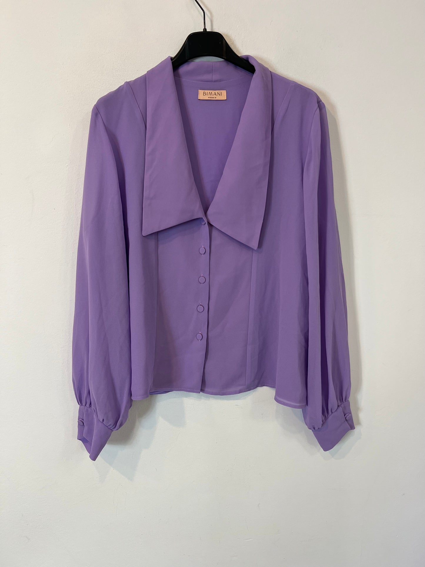 BIMANI. Mauve blouse with Tm collar
