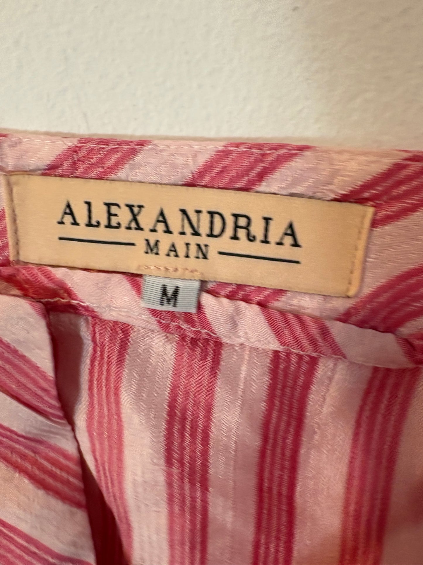 ALEXANDRIA. Vestido kaftán rosa rayas