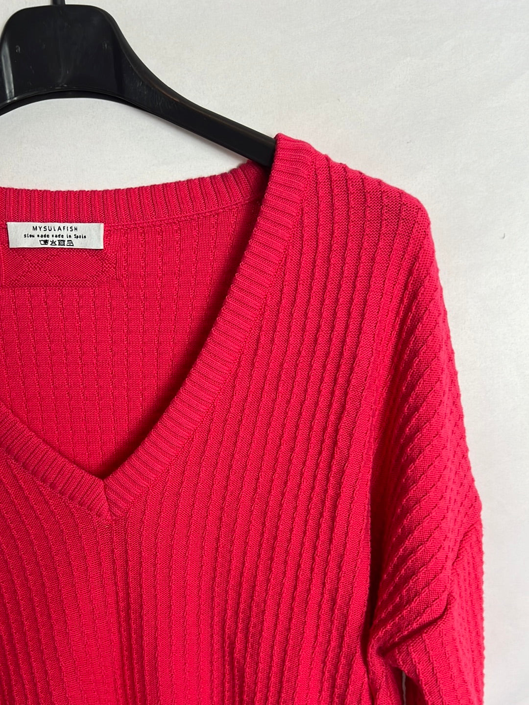 MYSULAFISH. Jersey rosa textura T.U(M)