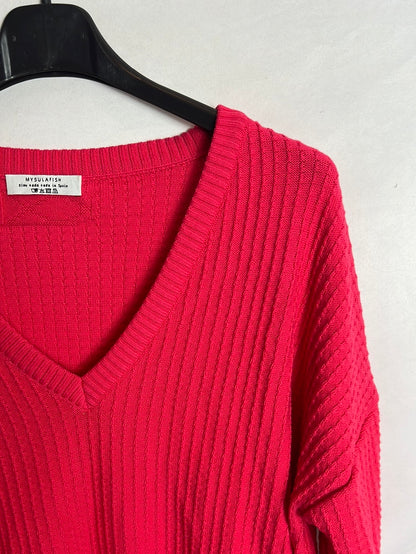 MYSULAFISH. Jersey rosa textura T.U(M)