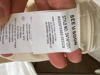 SEE U SOON. Beige wide-leg trousers, size 36